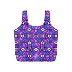 Abstract Illustration With Eyes Full Print Recycle Bag (s) by SychEva