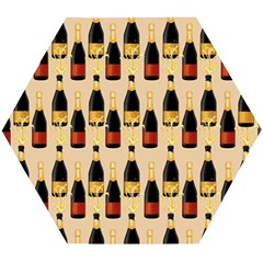 Champagne For The Holiday Wooden Puzzle Hexagon by SychEva