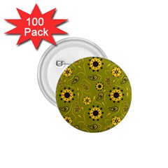 Floral Pattern Paisley Style  1 75  Buttons (100 Pack)  by Eskimos