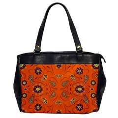 Floral Pattern Paisley Style  Oversize Office Handbag by Eskimos