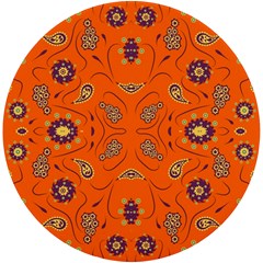 Floral Pattern Paisley Style  Uv Print Round Tile Coaster by Eskimos