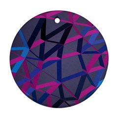 3d Lovely Geo Lines Ornament (round) by Uniqued