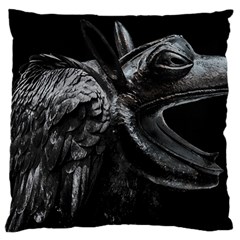 Creepy Monster Bird Portrait Artwork Large Cushion Case (two Sides) by dflcprintsclothing