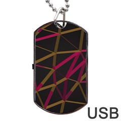 3d Lovely Geo Lines Xi Dog Tag Usb Flash (two Sides) by Uniqued