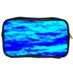 Blue Waves Abstract Series No12 Toiletries Bag (one Side) by DimitriosArt