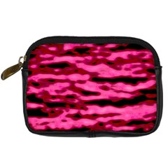 Rose  Waves Abstract Series No2 Digital Camera Leather Case by DimitriosArt