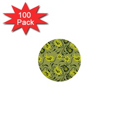 Floral Pattern Paisley Style Paisley Print   1  Mini Buttons (100 Pack)  by Eskimos