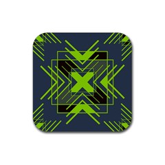 Abstract Geometric Design    Rubber Coaster (square) by Eskimos