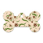 Folk flowers print Floral pattern Ethnic art Dog Tag Bone (Two Sides)