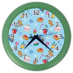 New Year Elements Color Wall Clock by SychEva