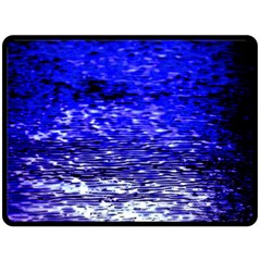 Blue Waves Flow Series 1 Double Sided Fleece Blanket (large)  by DimitriosArt