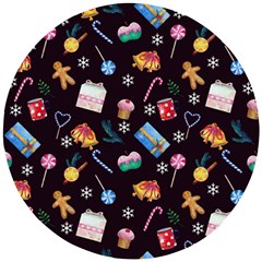 New Year Wooden Puzzle Round by SychEva