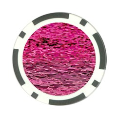 Pink  Waves Flow Series 1 Poker Chip Card Guard by DimitriosArt