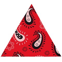 Floral Pattern Paisley Style Paisley Print   Wooden Puzzle Triangle by Eskimos