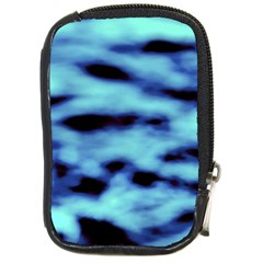 Blue Waves Flow Series 4 Compact Camera Leather Case by DimitriosArt