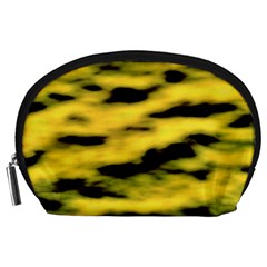 Yellow Waves Flow Series 1 Accessory Pouch (large) by DimitriosArt