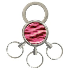 Pink  Waves Flow Series 6 3-ring Key Chain by DimitriosArt