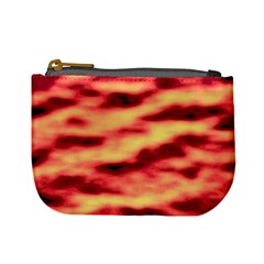 Red Waves Flow Series 3 Mini Coin Purse by DimitriosArt