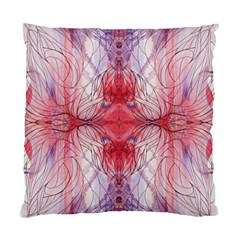 Red Repeats Standard Cushion Case (one Side) by kaleidomarblingart