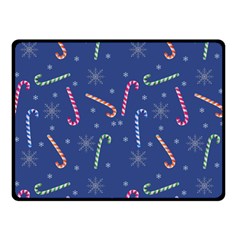 Christmas Candy Canes Double Sided Fleece Blanket (small)  by SychEva