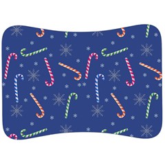Christmas Candy Canes Velour Seat Head Rest Cushion by SychEva