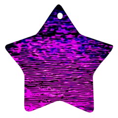 Magenta Waves Flow Series 1 Star Ornament (two Sides) by DimitriosArt