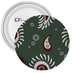 Floral Pattern Paisley Style Paisley Print  Doodle Background 3  Buttons by Eskimos