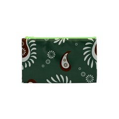 Floral Pattern Paisley Style Paisley Print  Doodle Background Cosmetic Bag (xs) by Eskimos