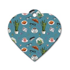 Fashionable Office Supplies Dog Tag Heart (two Sides) by SychEva