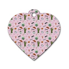 Office Time Dog Tag Heart (two Sides) by SychEva
