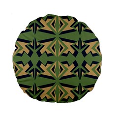 Abstract Pattern Geometric Backgrounds   Standard 15  Premium Flano Round Cushions by Eskimos