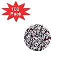 Demonic Skulls pattern, spooky horror, Halloween theme 1  Mini Magnets (100 pack) 