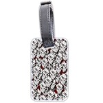 Demonic Skulls pattern, spooky horror, Halloween theme Luggage Tag (two sides)