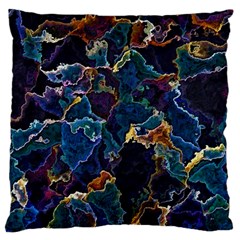 Oil Slick Large Flano Cushion Case (one Side) by MRNStudios