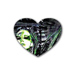 Dubstep Alien Rubber Coaster (heart) by MRNStudios