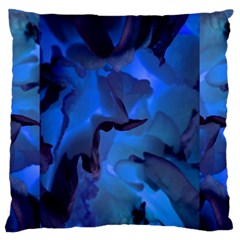 Peony In Blue Large Flano Cushion Case (one Side) by LavishWithLove