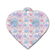 Notepads Pens And Pencils Dog Tag Heart (one Side) by SychEva