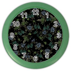 Moody Flora Color Wall Clock