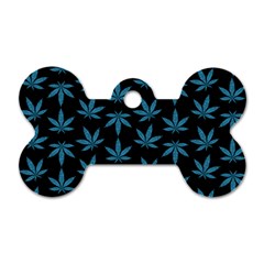 Weed Pattern Dog Tag Bone (two Sides) by Valentinaart