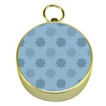 Floral pattern Gold Compasses Front