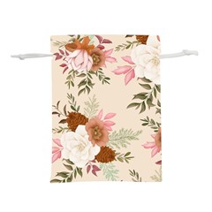 Floral Pattern Lightweight Drawstring Pouch (s) by Valentinaart