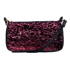 Pink  Waves Flow Series 11 Shoulder Clutch Bag by DimitriosArt