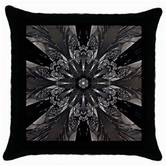 Mechanical Mandala Throw Pillow Case (black) by MRNStudios