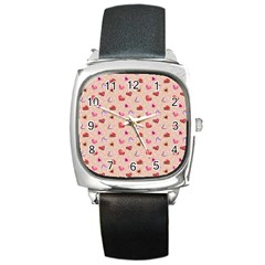 Sweet Heart Square Metal Watch by SychEva