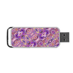 Liquid Art Pouring Abstract Seamless Pattern Tiger Eyes Portable Usb Flash (one Side) by artico