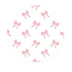 Pink Bow Pattern Mini Round Pill Box (pack Of 3) by Littlebird