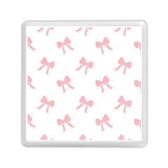 Pink Bow Cute Pattern Memory Card Reader (square)