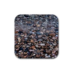 On The Rocks Rubber Square Coaster (4 Pack) by DimitriosArt