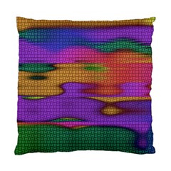 Puzzle Landscape In Beautiful Jigsaw Colors Standard Cushion Case (two Sides) by pepitasart