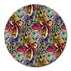 Tiger King Round Mousepads by Sparkle